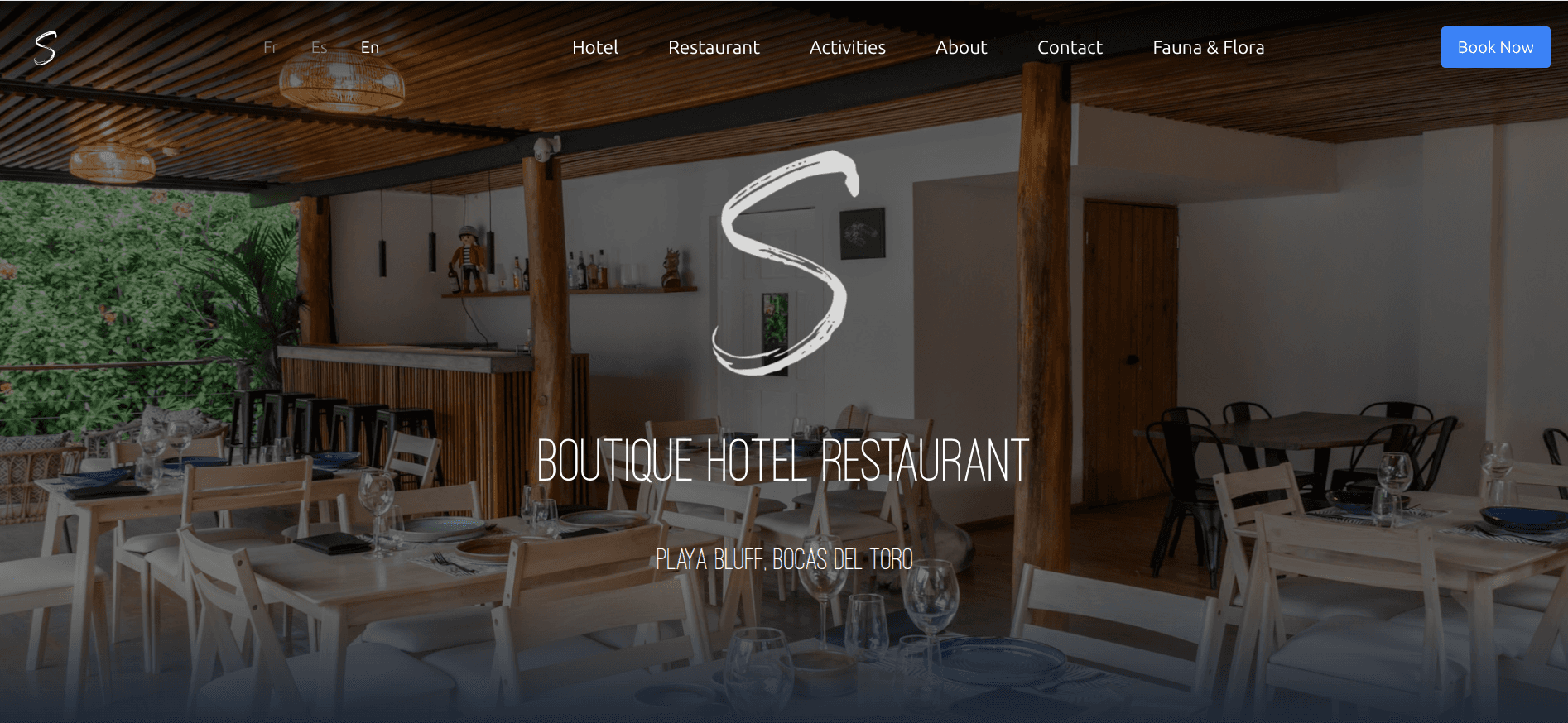 Hotel S Bocas Website Desktop
