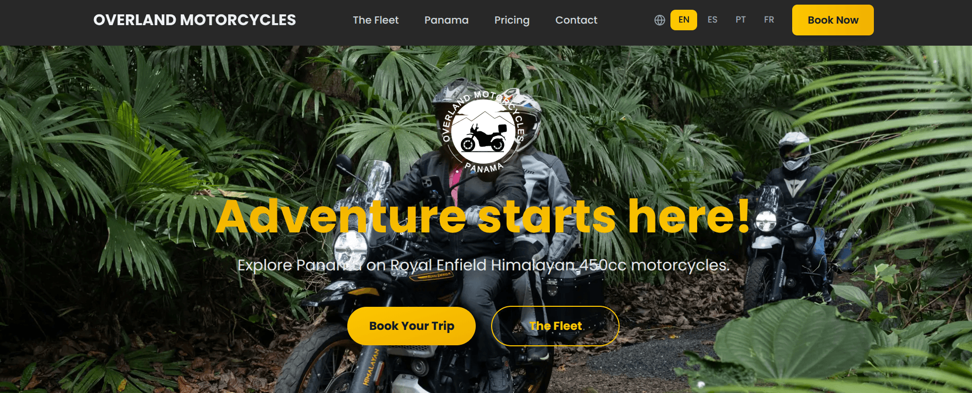 Overland Motorcycles Website